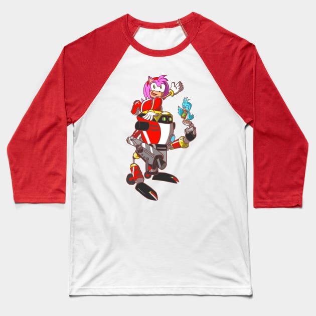 Sonic Adventure - Amy & Gamma Baseball T-Shirt by JbombCreative